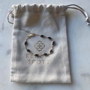 Emilie Bracelet Gold with Black Obsidian stones HTF